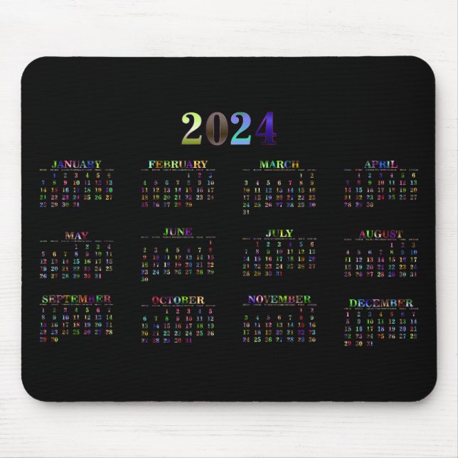 Kalender 2024 mousepad (Vorne)