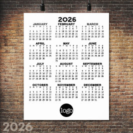 Kalender 2024 - Schwarz-weiße Basishöchstbeträge Poster