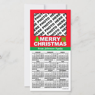 Kalender 2024 Weihnachten 4 Fotos Karte hinzufügen