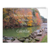 Kalender 2025 Die vier Jahreszeiten in Illinois