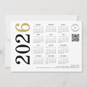 Kalender 2025 Firmenlogo QR-Code Glücklich Neues J Feiertagskarte