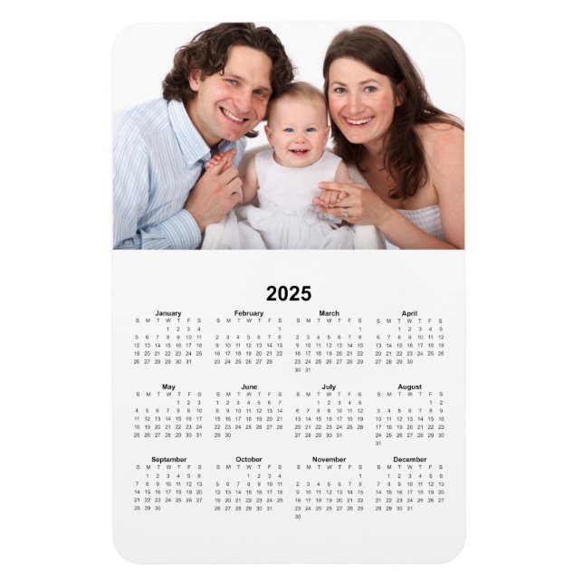 Kalender 2025 mit benutzerdefiniertem Foto Magnet (Vertikal)