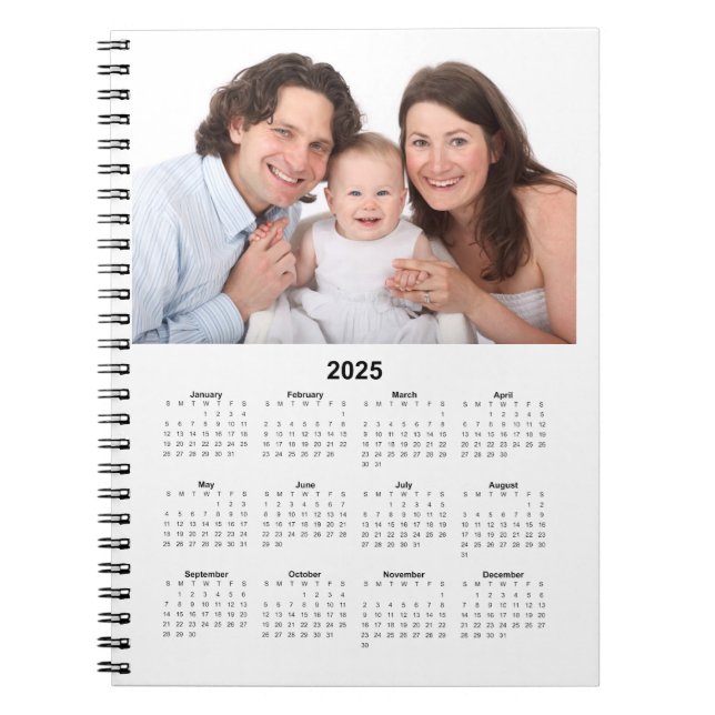 Kalender 2025 mit benutzerdefiniertem Foto Notizblock (Vorderseite)