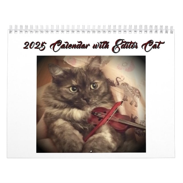 Kalender 2025 mit Editor Cat by RoseWrites (Titelbild)