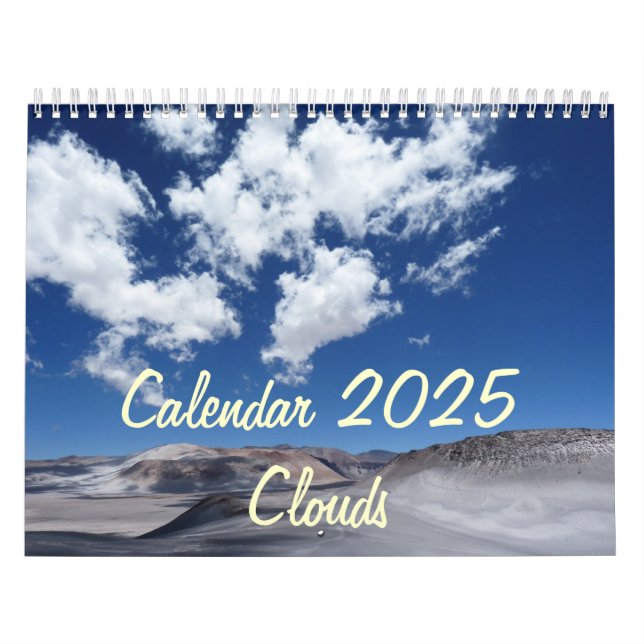 Kalender 2025 mit Ferien - Wolken (Titelbild)