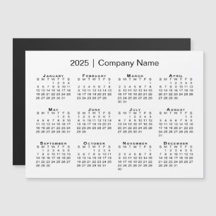 Kalender 2025 mit Firmenname White Magnet