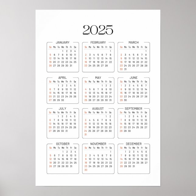 Kalender 2025 poster (Vorne)