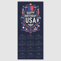 Kalender 2026 Glückwunsch Geburtstag USA 250 Magne