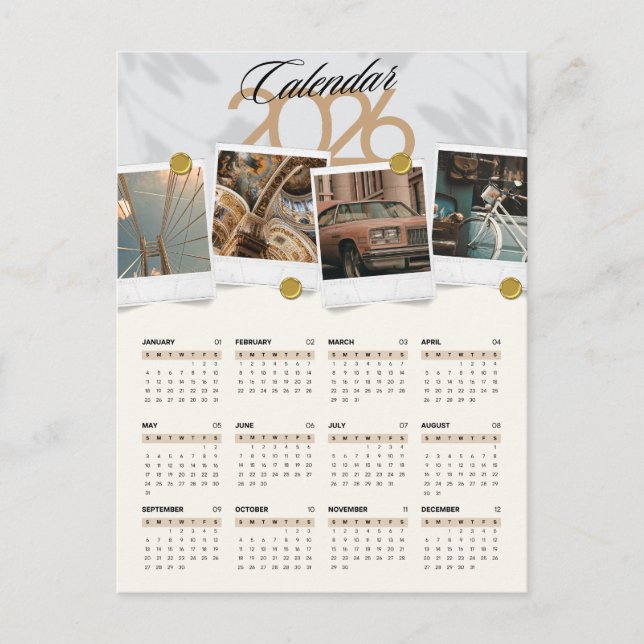 Kalender 2026 postkarte (Vorderseite)