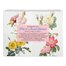 Kalender 2026 - Rose - P.J. Redouté