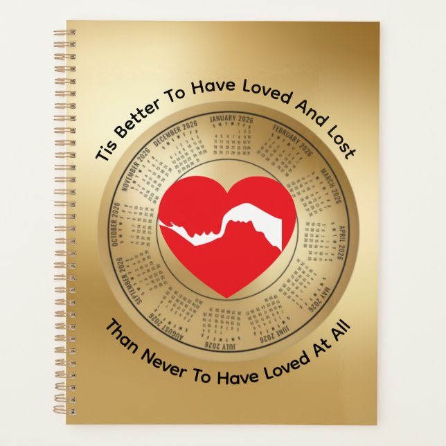 Kalender 2026 Terminkalender Romantisches Sitzungs Planer (Vorderseite)