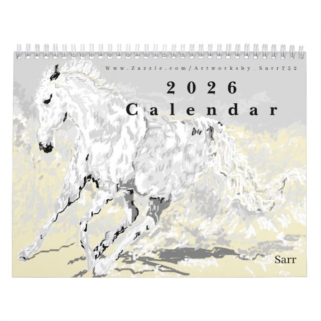 Kalender 2026 Tiere von Sarr (Titelbild)