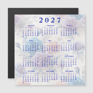 Kalender 2027 Blumen Magnetkarte