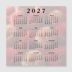 Kalender 2027 Fluffy Balls Magnetkarte