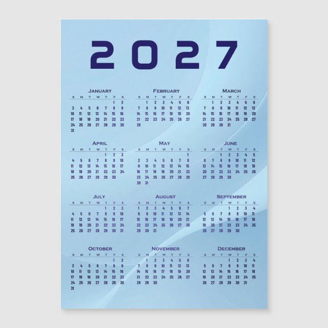 Kalender 2027 magnetkarte (Vorderseite)
