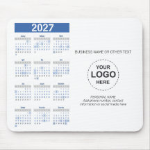 Kalender 2027 mit Logo, Kontaktinformationen
