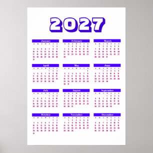 Kalender 2027 poster