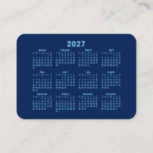 Kalender 2027 visitenkarte