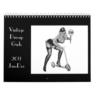 Kalender 5 Vintage Pin-up Mädchen 2011 Jan-Dez