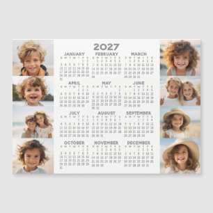 Kalender - 8 Fotos - Basic Grey White Magnet