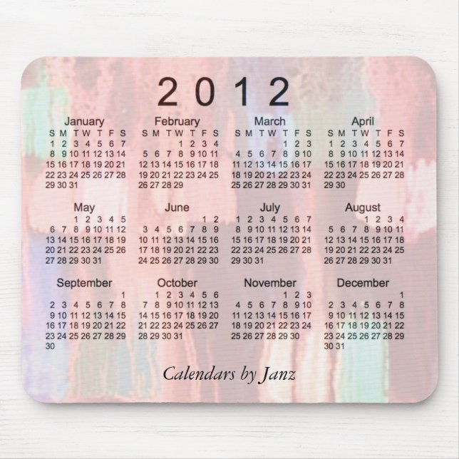 Kalender Abstract 2012 Mousepad (Vorne)