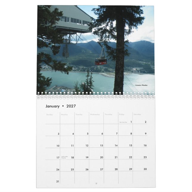 Kalender Alaskas 2012 (Jan 2027)