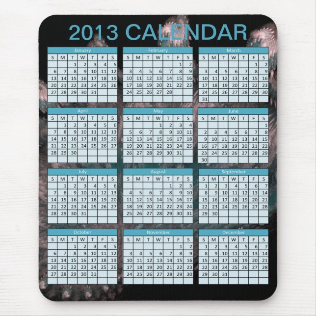 Kalender auf einem Mousepad (Vorne)