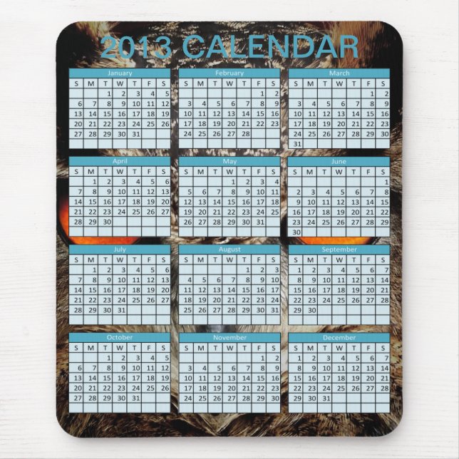 Kalender auf einem Mousepad (Vorne)