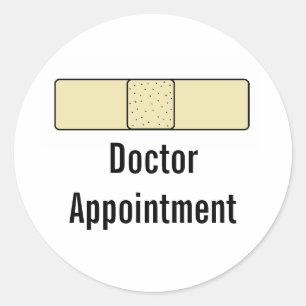 Kalender-Aufkleber "Doktor-Appointment" Runder Aufkleber