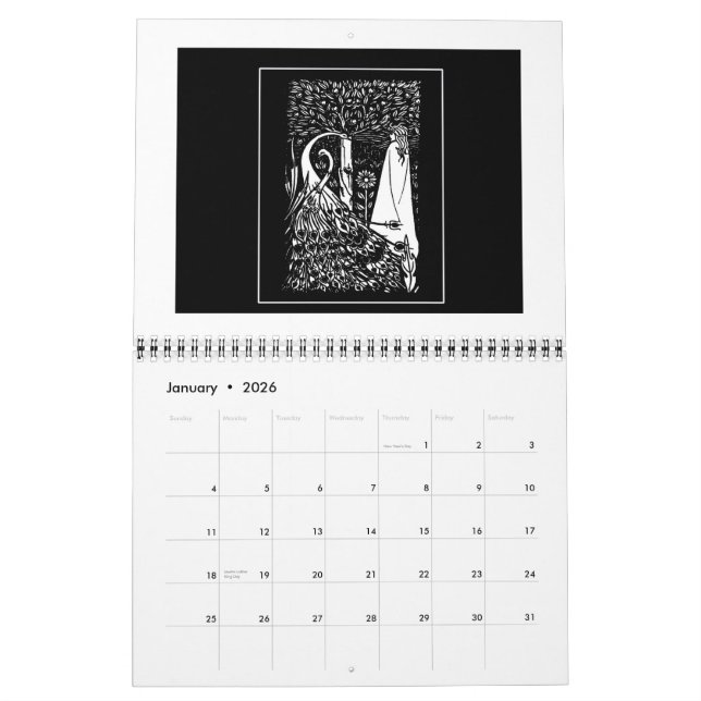 Kalender Beardsley Kunst Nouveau (Jan 2026)