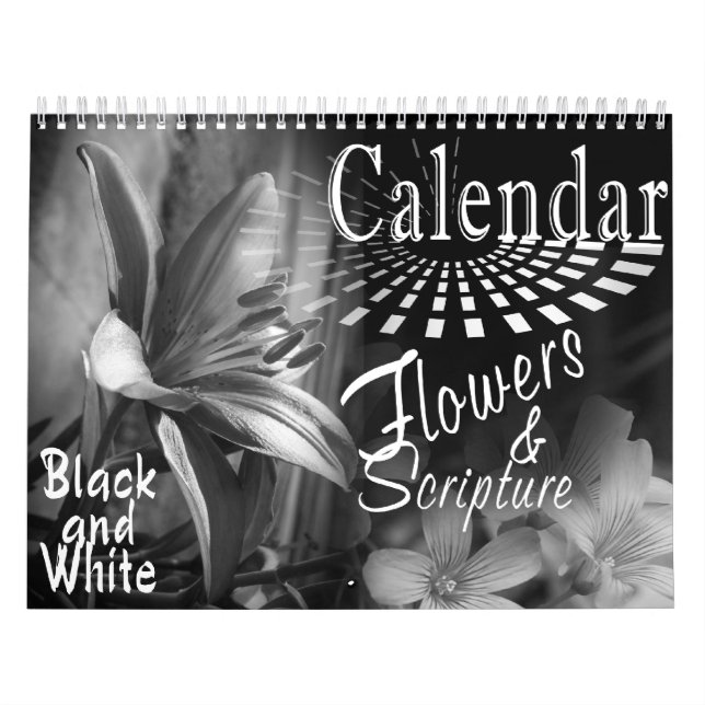 KALENDER-BLUMENund BIBELscripture-SCHWARZES U. Kalender (Titelbild)