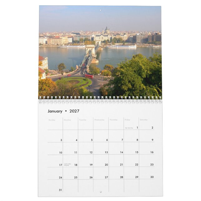 Kalender Budapests, Ungarn 2013 (Jan 2027)