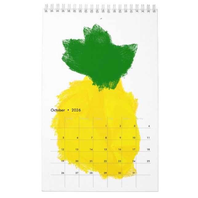 Kalender der Ananas-Farben-2016 (Okt 2026)