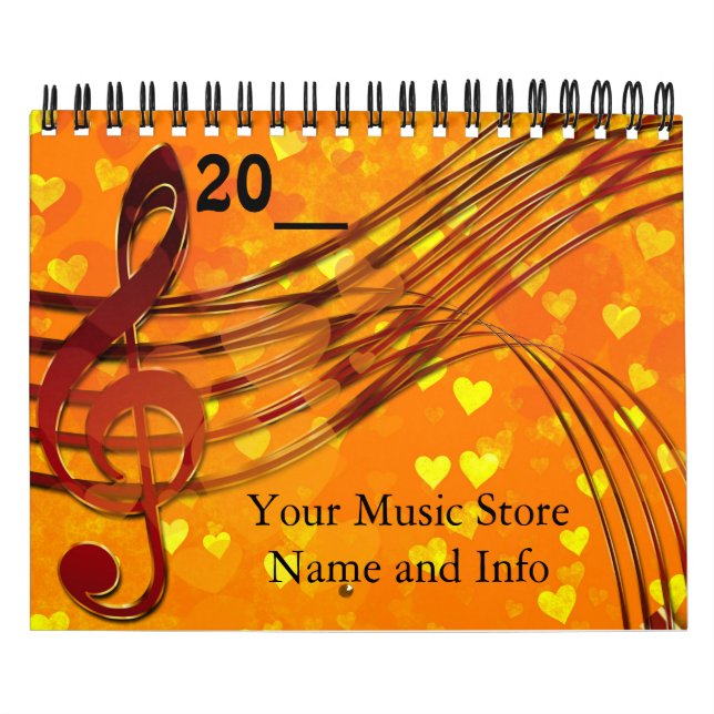 Kalender der Firma Music Store (Titelbild)