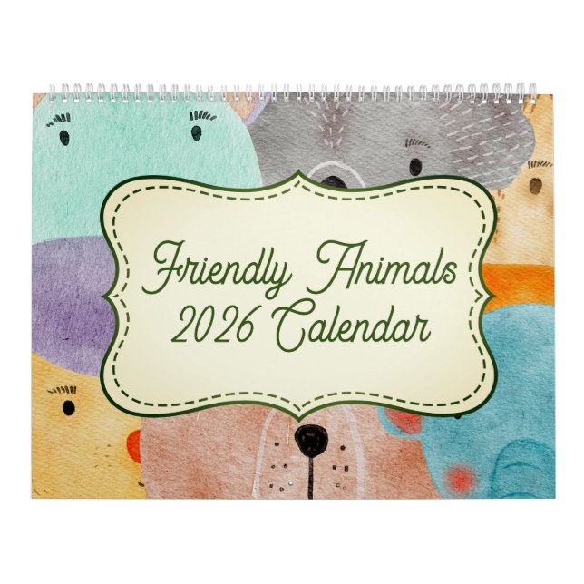 Kalender der freundlichen Tiere 2024 (Titelbild)