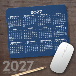 Kalender der ganzjährigen Ansicht - horizontal Mousepad