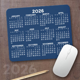 Kalender der ganzjährigen Ansicht - horizontal Mousepad