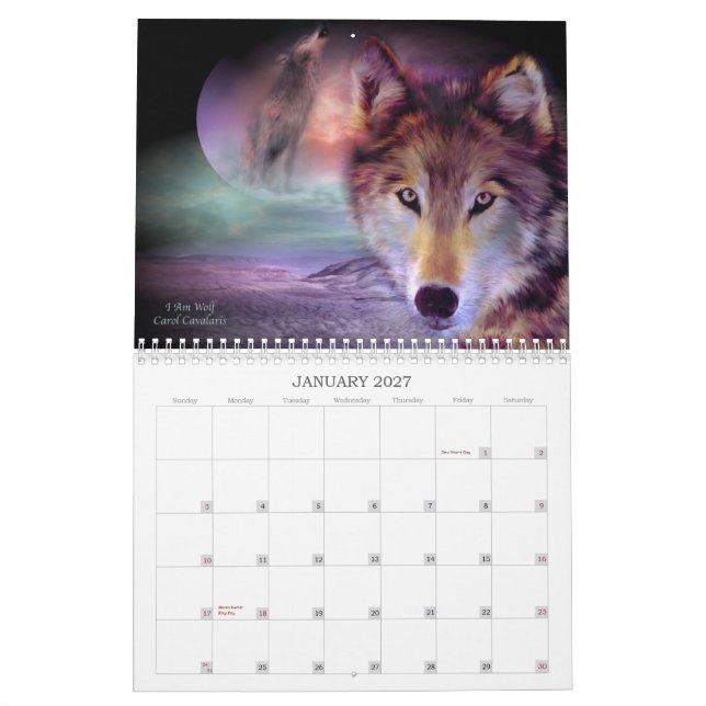 Kalender der Geist-Wolf-2010 (Jan 2027)