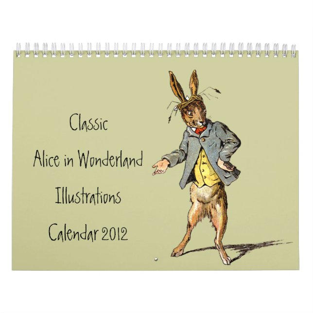 Kalender der klassischen Alice im Wunderland (Titelbild)