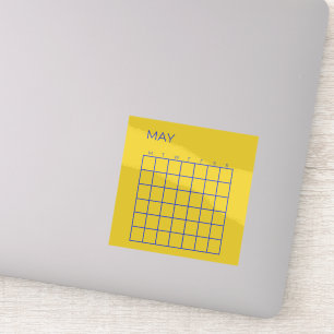 Kalender der Limonen Marine ohne Datum für Mai Aufkleber