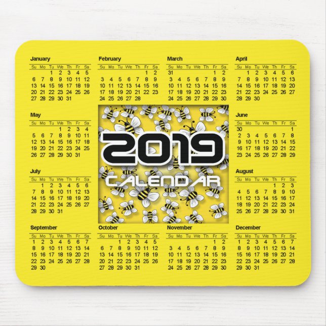 Kalender der Maus 2019 Mousepad (Vorne)