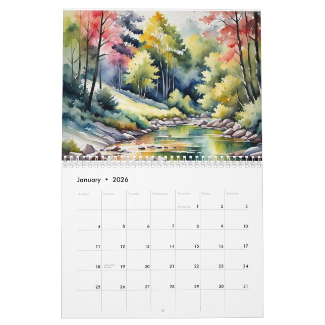 Kalender der Naturmalereien (Jan 2026)