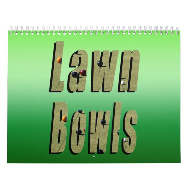 Kalender der Rasenbowls-Bilder und -Entwürfe, (Titelbild)