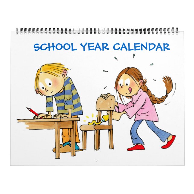 Kalender des blauen Schuljahres für Kinder (Titelbild)