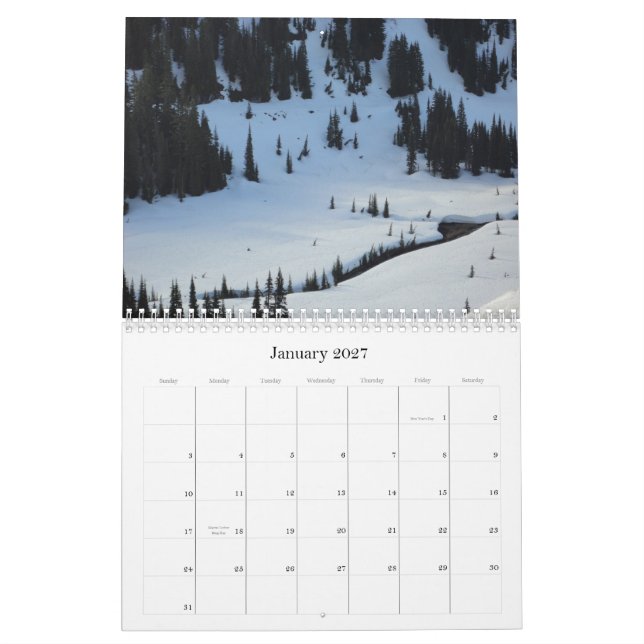Kalender des Mount Rainier 2013 (Jan 2027)