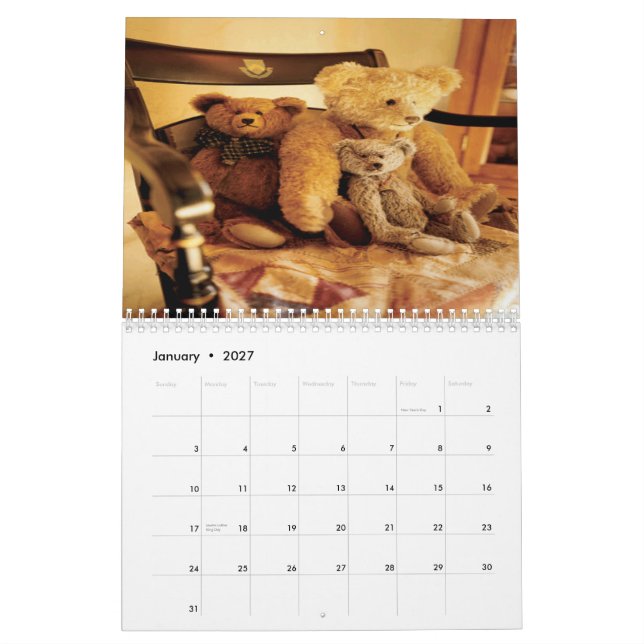 Kalender des Teddybären 2013 (Jan 2027)
