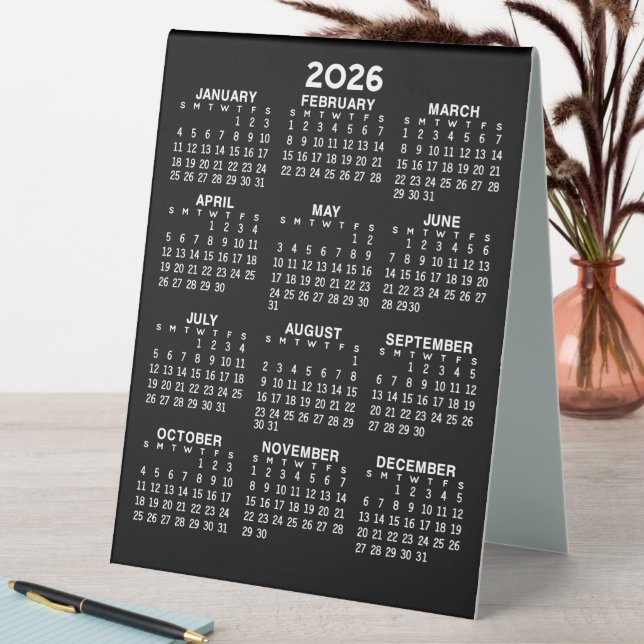 Kalender - Farben bearbeiten - Kleinunternehmen Tischaufsteller (In Situ (Tisch))
