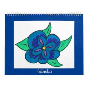 Kalender (farbige Blume)