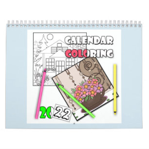 Kalender , Färbung , 2018
