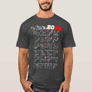 Kalender Formelrennwagen 2026 Rennstrecken v2 T-Shirt
